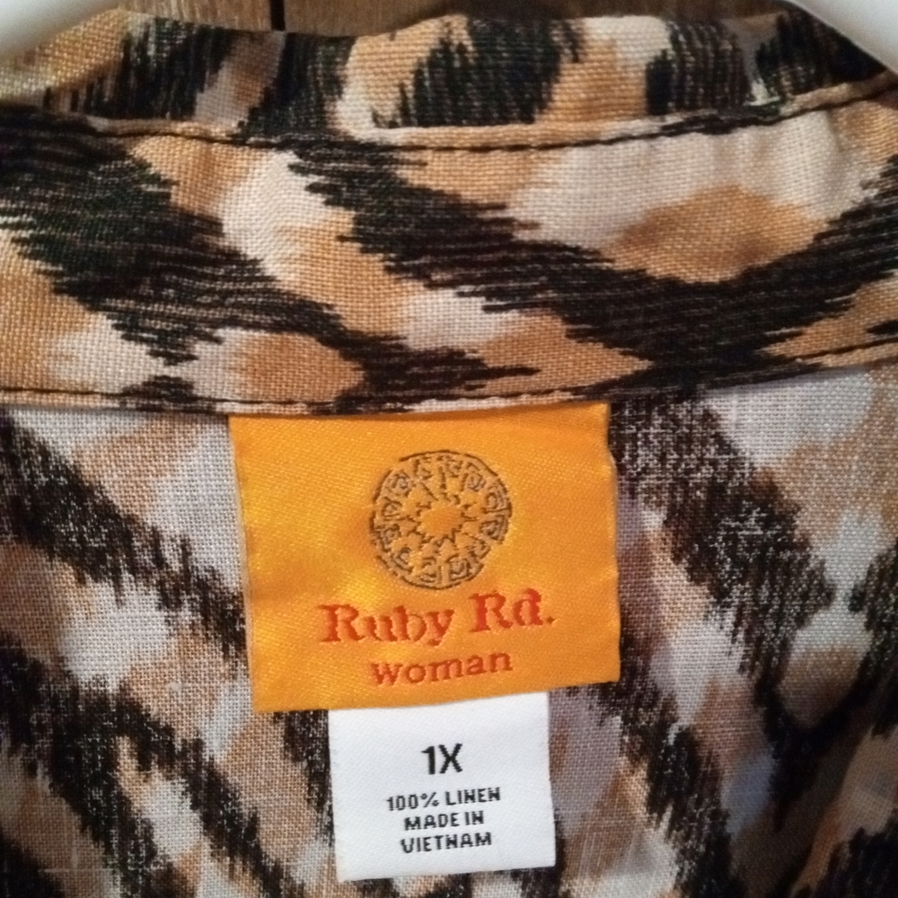 Ruby Rd. Brown and Black Patterned Jean Jacket - image 2